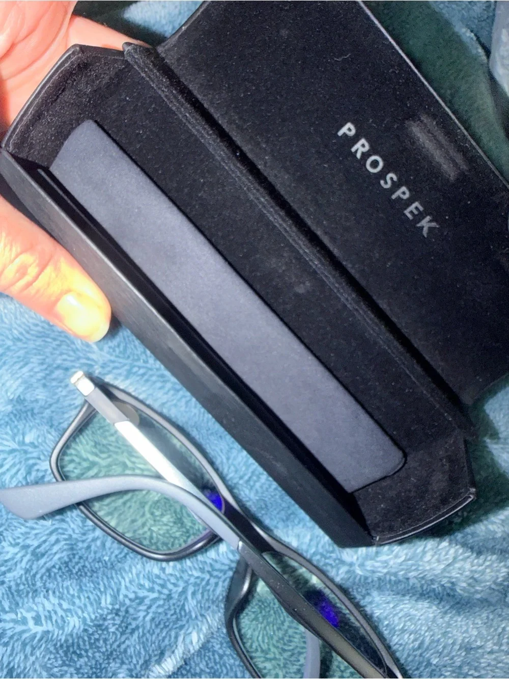 Prospek Black Blue Light Blocking Reading Glasses +3.00